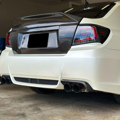 Ronnin - Compatible con Subaru Impreza WRX STI 2008-2014, faros traseros LED completos de actualización con intermitentes secuenciales, par | Negro brillante
