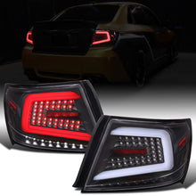 2008-2014 Subaru Impreza WRX STI US Spec Upgrade Full LED Tail Lights Sequential Turn Signals Assembly Pair | Black | White Tube