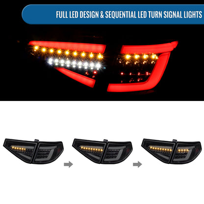 Ronnin - Compatible con Subaru Impreza Special Edition 2008-2014, luces traseras LED completas de actualización con intermitentes secuenciales, par | Negro Ahumado