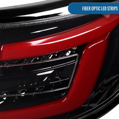 Ronnin - Se adapta a Subaru Impreza Special Edition 2008-2014, luces traseras LED completas mejoradas, montaje de señales de giro secuenciales, par | Negro brillante