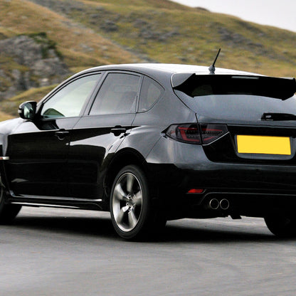 Ronnin - Se adapta a Subaru Impreza Special Edition 2008-2014, luces traseras LED completas mejoradas, montaje de señales de giro secuenciales, par | Negro brillante