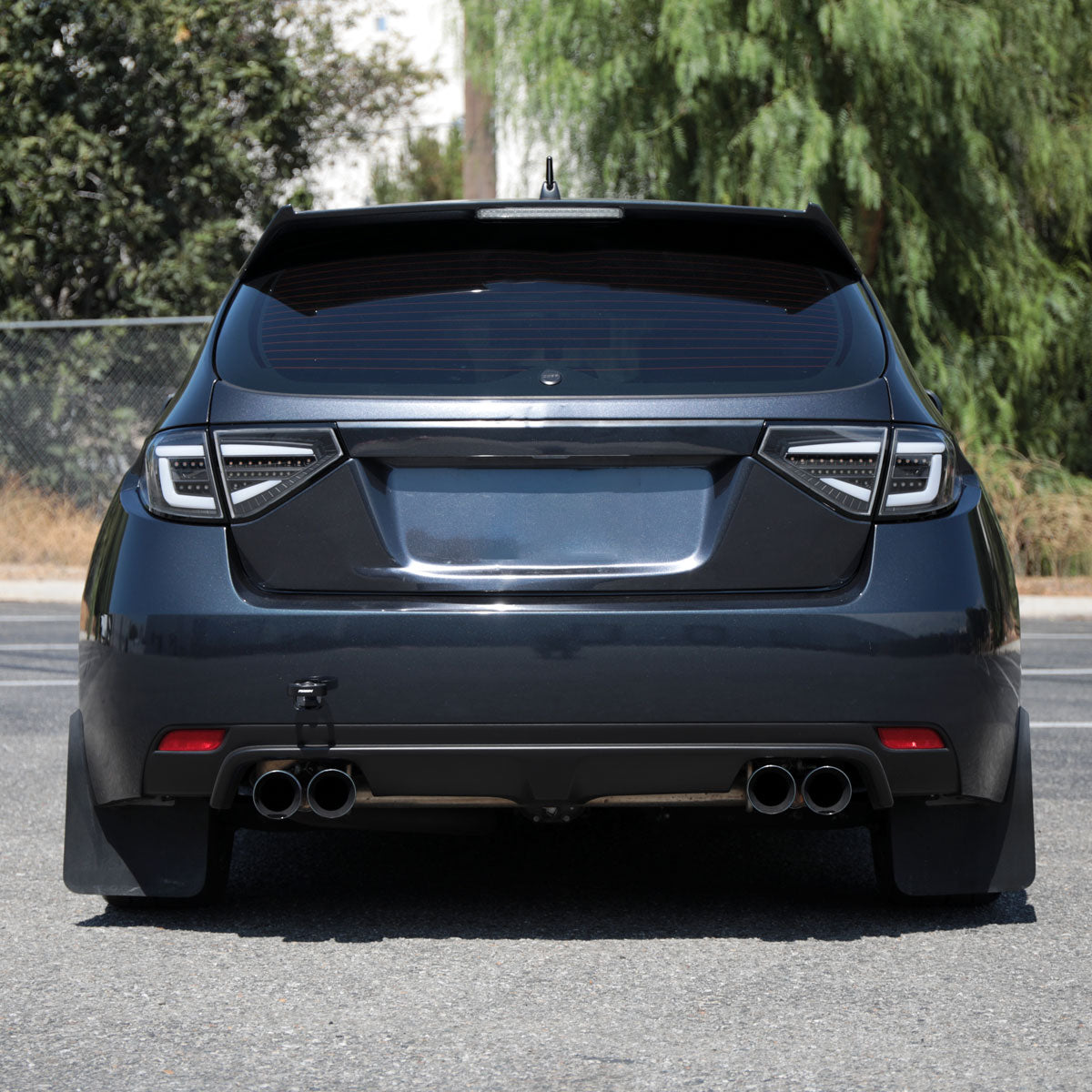 Ronnin - Se adapta a Subaru Impreza Edición Especial 2008-2014, Luces Traseras LED Completas de Actualización, Par de Ensamblaje con Luces Direccionales Secuenciales | Negro | Tubo Blanco