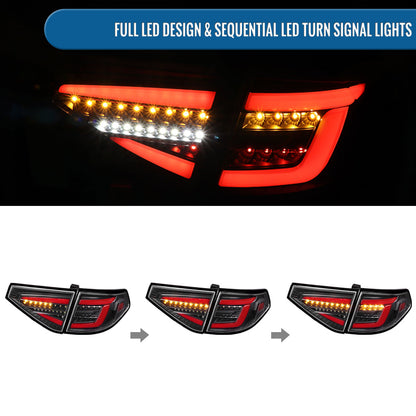 Ronnin - Se adapta a Subaru Impreza 2008-2014 Edición Especial Mejora de Conjunto Completo de Luces Traseras LED con Intermitentes Secuenciales | Negro