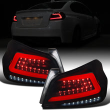 Ronnin - Fits 2015-2021 Subaru WRX US Spec Upgrade Sequential Turn Signals Full LED Tail Lights Assembly Pair | Black Smoke