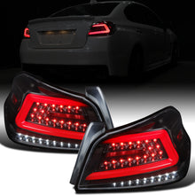 Ronnin - Fits 2015-2021 Subaru WRX US Spec Upgrade Sequential Turn Signals Full LED Tail Lights Assembly Pair | Gloss Black