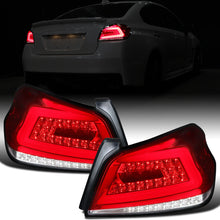Ronnin - Fits 2015-2021 Subaru WRX US Spec Upgrade Sequential Turn Signals Full LED Tail Lights Assembly Pair | Red