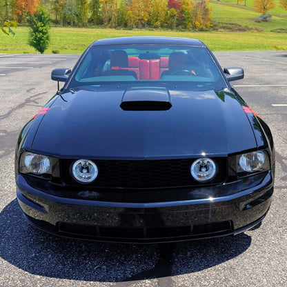 Ronnin - Se adapta a Ford Mustang GT Deluxe Premium Halo Rims Bumper Driving Fog Lights Assembly Par 2005-2009 | Cromo