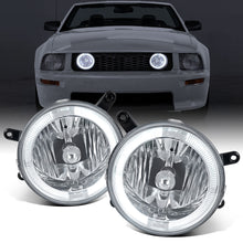 Ronnin - Se adapta a Ford Mustang GT Deluxe Premium Halo Rims Bumper Driving Fog Lights Assembly Par 2005-2009 | Cromo
