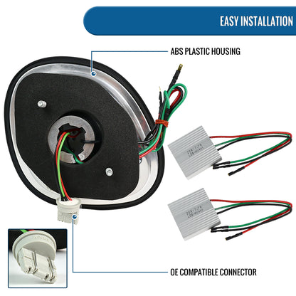 Ronnin - Compatible con Lexus GS300 GS400 GS430 1998-2005 Par de luces traseras LED para maletero | Ahumado