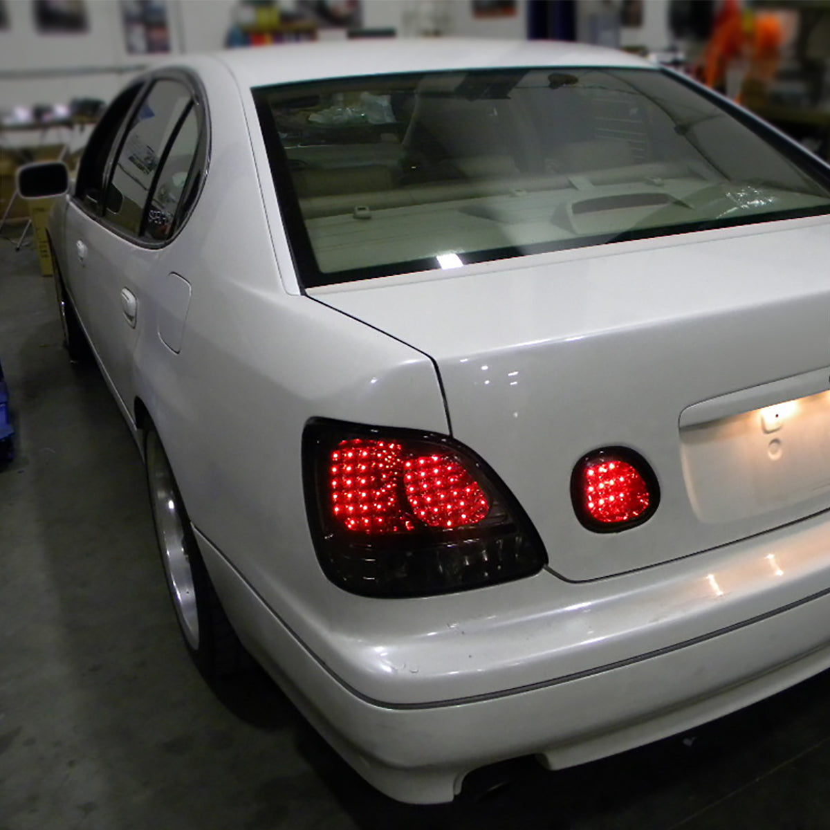 Ronnin - Compatible con Lexus GS300 GS400 GS430 1998-2005 Par de luces traseras LED para maletero | Ahumado