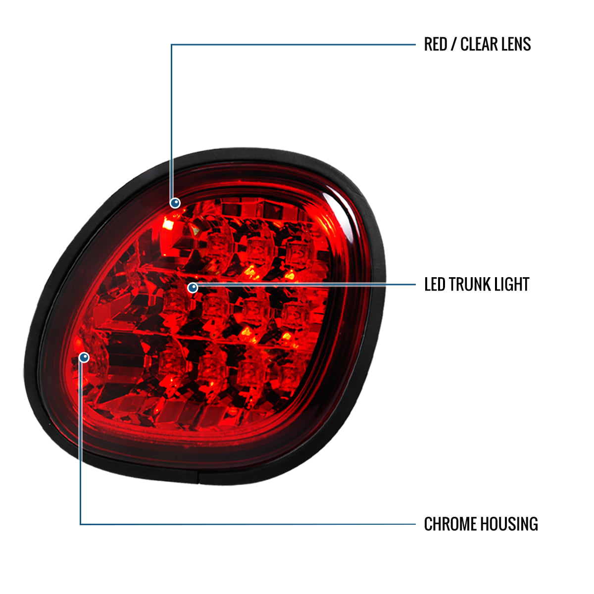 Ronnin - Compatible con Lexus GS300 GS400 GS430 1998-2005 Par de luces traseras LED para maletero | Rojo