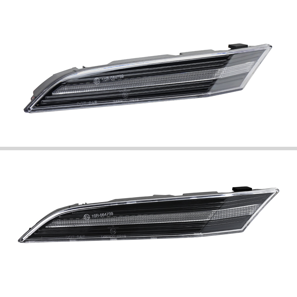 Ronnin - Compatible con Porsche 911 992 Carrera Targa Turbo GT3 Sport Classic 2019-2025, intermitentes LED secuenciales, luces de posición laterales y montaje de luces de parachoques (par) | Negro brillante