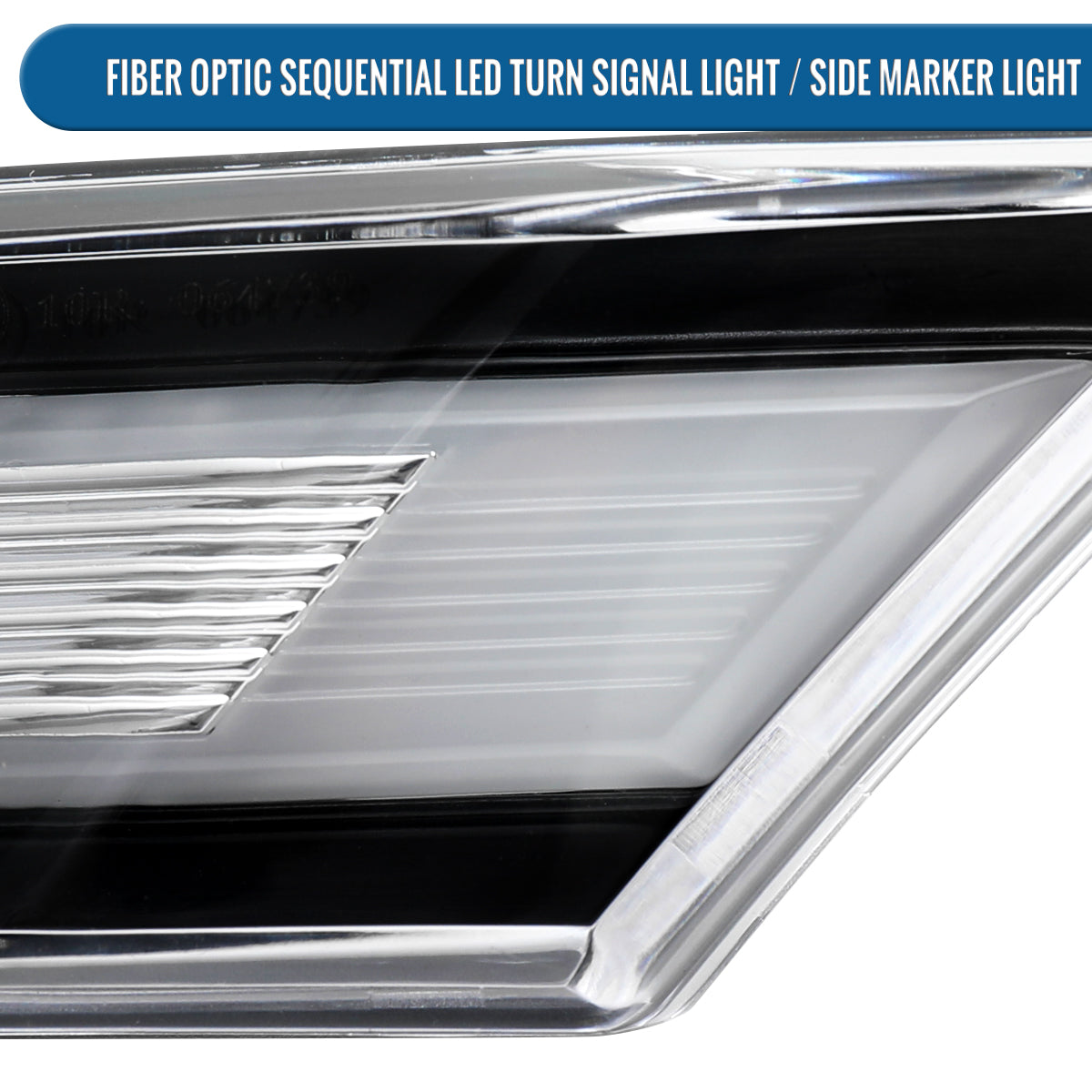 Ronnin - Se adapta a 2012-2025 Porsche 911 Boxster Cayman Luces direccionales secuenciales LED Luces de posición laterales Par de montaje | Negro