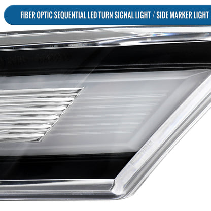 Ronnin - Se adapta a 2012-2025 Porsche 911 Boxster Cayman Luces direccionales secuenciales LED Luces de posición laterales Par de montaje | Negro