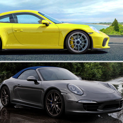 Ronnin - Se adapta a 2012-2025 Porsche 911 Boxster Cayman Luces direccionales secuenciales LED Luces de posición laterales Par de montaje | Negro