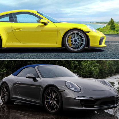 Ronnin - Intermitentes LED secuenciales para Porsche 911 Boxster Cayman 2012-2025, luces de guardabarros laterales, par de conjuntos | Negro Ahumado
