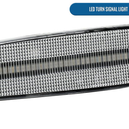 Ronnin - Se adapta a Porsche Cayenne 2015-2018 Conjunto completo de luces LED de parachoques delantero y lateral (par) | Transparente