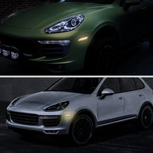 Ronnin - Se adapta a Porsche Cayenne 2015-2018 Conjunto completo de luces LED de parachoques delantero y lateral (par) | Transparente