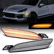 Ronnin - Se adapta a Porsche Cayenne 2015-2018 Conjunto completo de luces LED de parachoques delantero y lateral (par) | Transparente