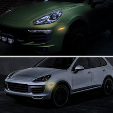 Ronnin - Conjunto de luces LED completas para parachoques delantero y luces de posición laterales de parachoques (par) | Negro humo, para Porsche Cayenne 2015-2018