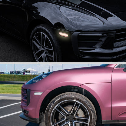 Ronnin - Compatible con Porsche Macan 2014-2022 Luces de posición laterales LED delanteras de parachoques. Par | Transparente