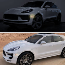 Ronnin - Compatible con Porsche Macan 2014-2022 Luces de posición laterales LED delanteras de parachoques. Par | Transparente