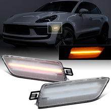 Ronnin - Compatible con Porsche Macan 2014-2022 Luces de posición laterales LED delanteras de parachoques. Par | Transparente