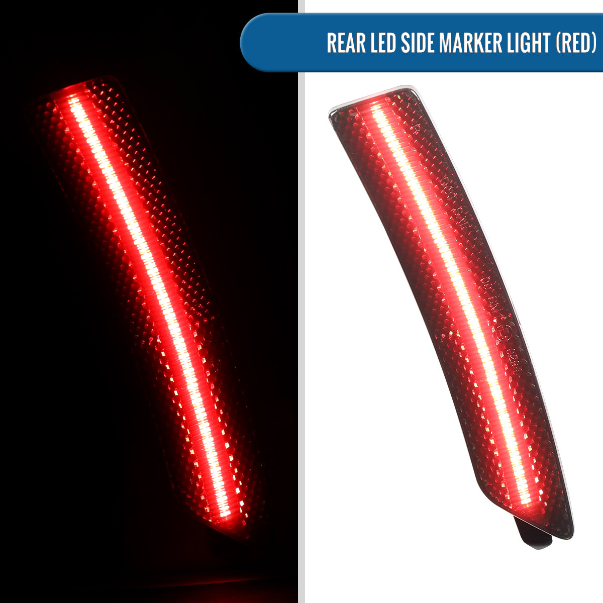 Ronnin - Compatible con Ford Mustang 2024-2025 Conjunto de luces LED de posición laterales mejoradas para parachoques delantero + trasero | Ahumado
