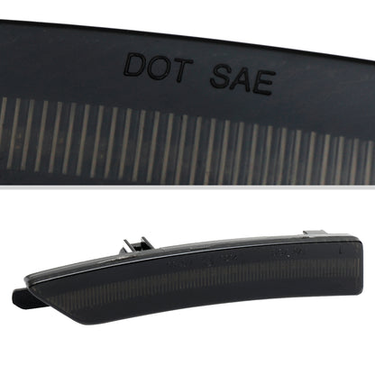 Ronnin - Compatible con Ford Mustang 2024-2025 Conjunto de luces LED de posición laterales mejoradas para parachoques delantero + trasero | Ahumado