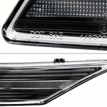 Ronnin - Compatible con Porsche Taycan 4S 2019-2025 Intermitentes LED Secuenciales Luces de Posición Laterales Luces de Parachoques Ensamblaje Par | Negro