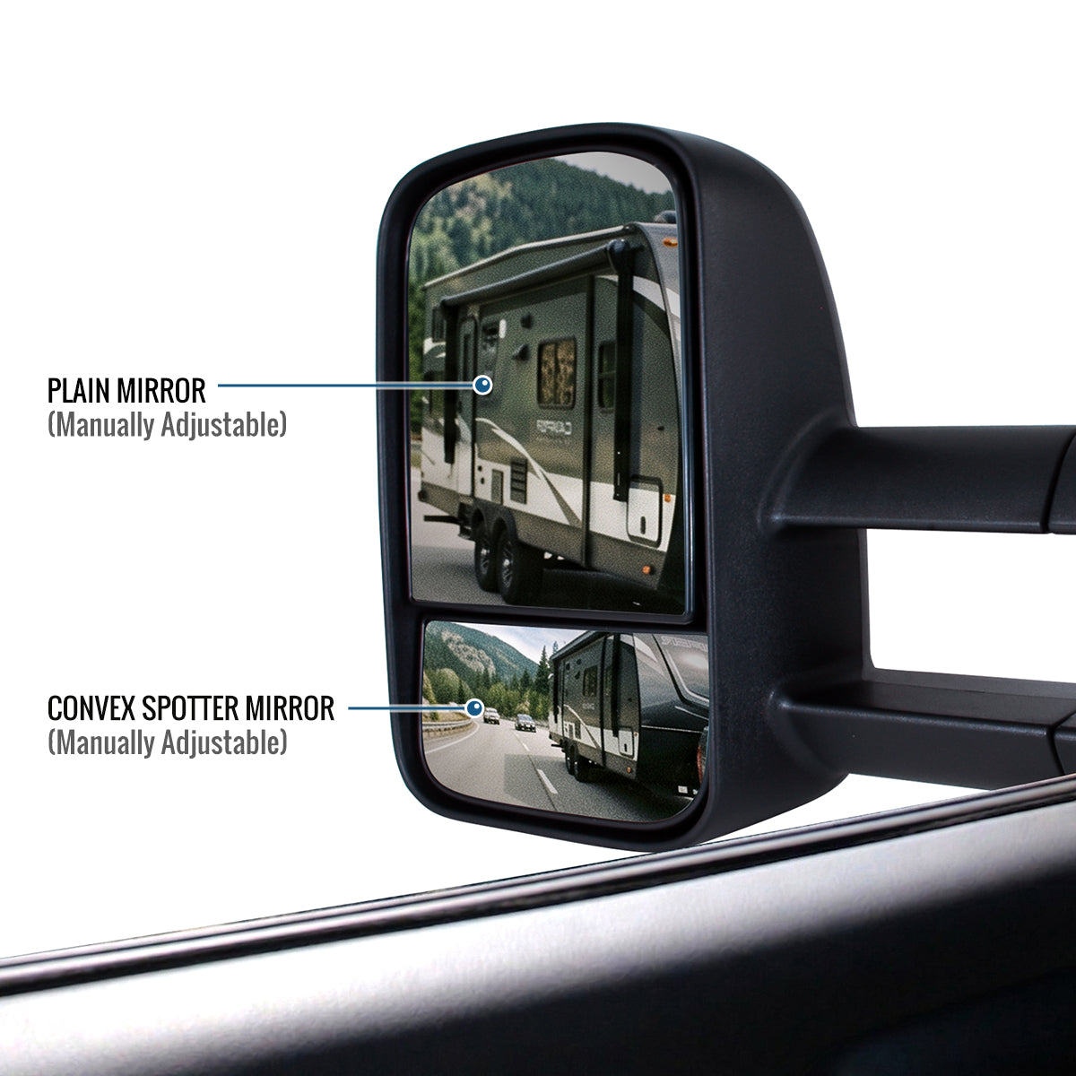 2007-2014 Chevy Silverado 1500 2500 3500 GMC Sierra 1500 2500 3500 Tow Mirrors Pair