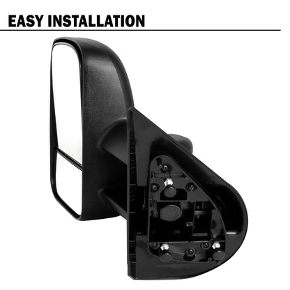 2007-2014 Chevy Silverado 1500 2500 3500 GMC Sierra 1500 2500 3500 Tow Mirrors Pair