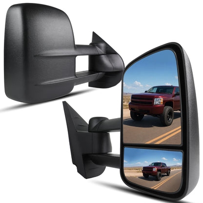 2007-2014 Chevy Silverado 1500 2500 3500 GMC Sierra 1500 2500 3500 Tow Mirrors Pair